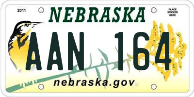 NE license plate AAN164