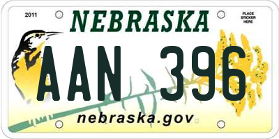 NE license plate AAN396