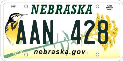 NE license plate AAN428