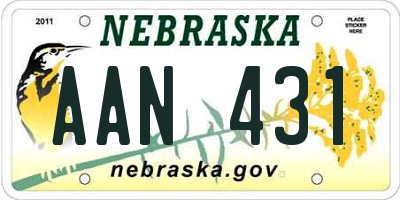 NE license plate AAN431
