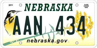 NE license plate AAN434