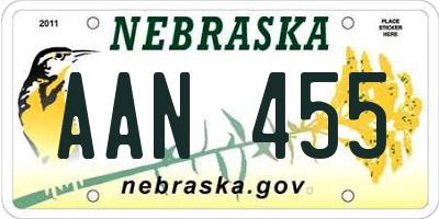 NE license plate AAN455