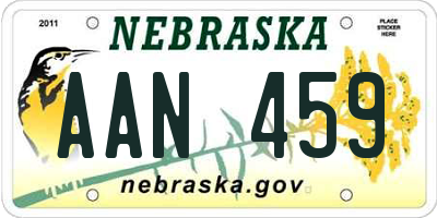 NE license plate AAN459