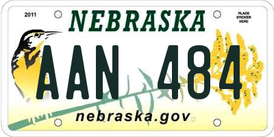 NE license plate AAN484