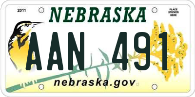 NE license plate AAN491