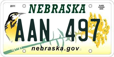 NE license plate AAN497