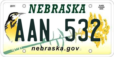 NE license plate AAN532