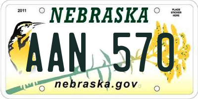 NE license plate AAN570