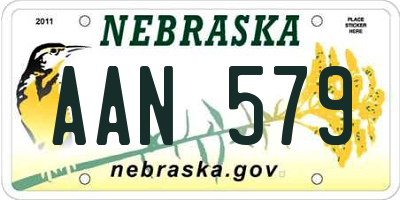NE license plate AAN579