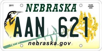 NE license plate AAN621