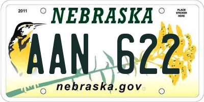 NE license plate AAN622
