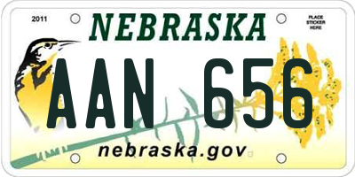 NE license plate AAN656