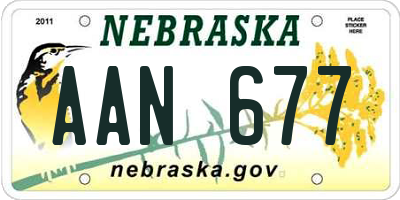 NE license plate AAN677
