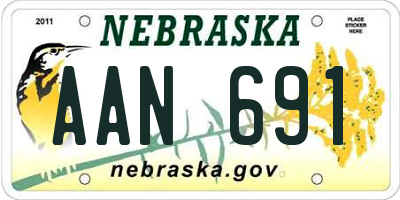 NE license plate AAN691