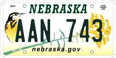 NE license plate AAN743