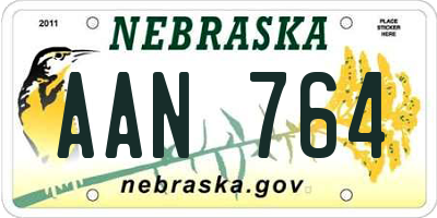 NE license plate AAN764
