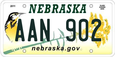 NE license plate AAN902
