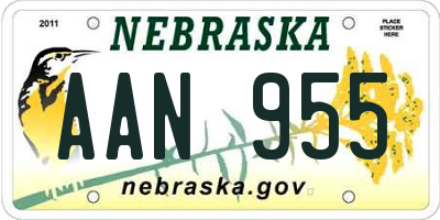 NE license plate AAN955