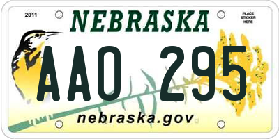 NE license plate AAO295