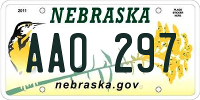 NE license plate AAO297