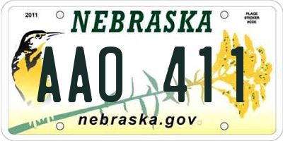 NE license plate AAO411