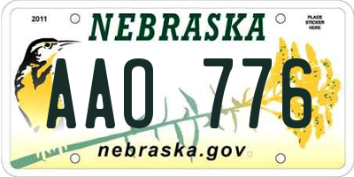 NE license plate AAO776