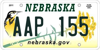 NE license plate AAP155