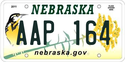 NE license plate AAP164