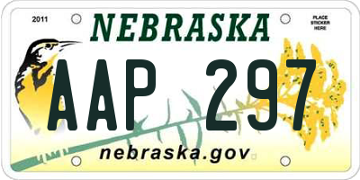 NE license plate AAP297