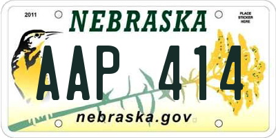 NE license plate AAP414