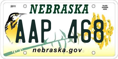 NE license plate AAP468