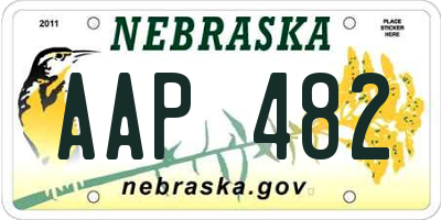 NE license plate AAP482