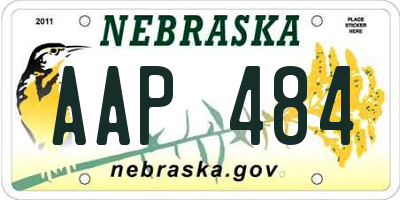 NE license plate AAP484