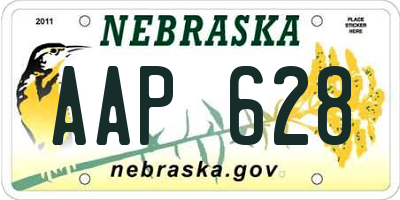 NE license plate AAP628