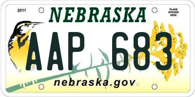 NE license plate AAP683