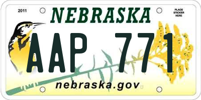 NE license plate AAP771