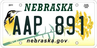 NE license plate AAP891