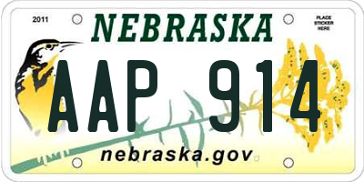 NE license plate AAP914