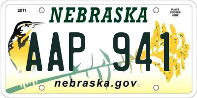 NE license plate AAP941