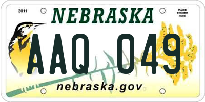 NE license plate AAQ049