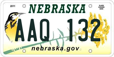 NE license plate AAQ132