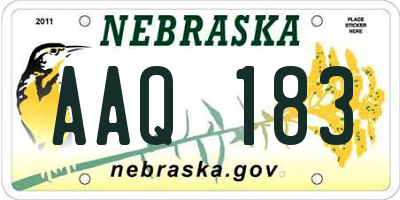 NE license plate AAQ183