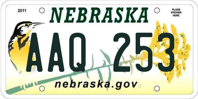 NE license plate AAQ253