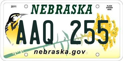 NE license plate AAQ255