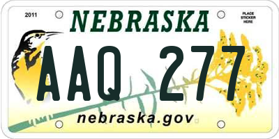 NE license plate AAQ277