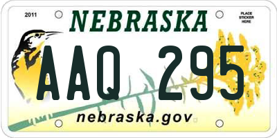 NE license plate AAQ295