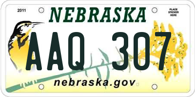 NE license plate AAQ307