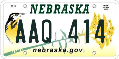 NE license plate AAQ414
