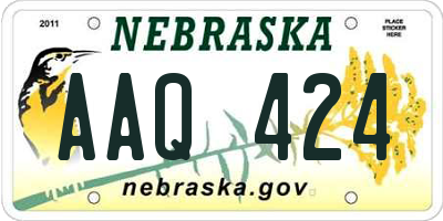 NE license plate AAQ424