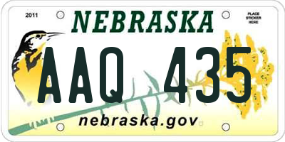 NE license plate AAQ435